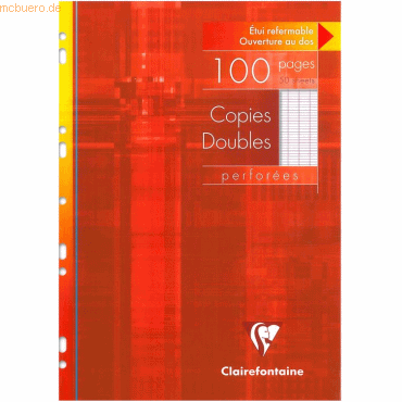 Clairefontaine Kanzleipapier A4 Lineatur Seyes gelocht 50 Blatt von Clairefontaine