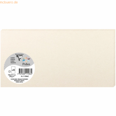 10 x Clairefontaine Karte Pollen DINlang 210g VE=25 Stück perlmutt-elf 10 x Clairefontaine Karte Pollen DINlang 210g VE=25 Stück perlmutt-elf von Clairefontaine