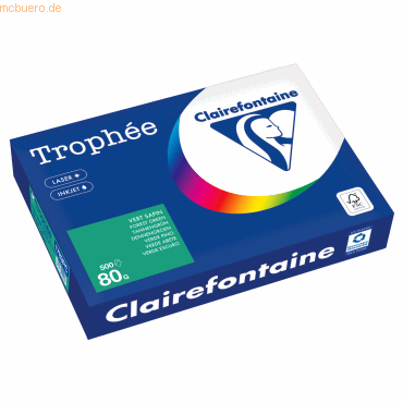 Clairefontaine Kopierpapier 1783PC A4 80g tannengrün 500 Blatt von Clairefontaine