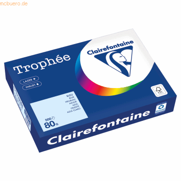 Clairefontaine Kopierpapier 1971PC A4 80g hellblau 500 Blatt von Clairefontaine