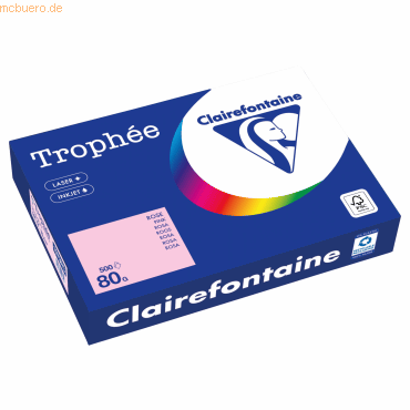 Clairefontaine Kopierpapier 1973PC A4 80g rosa 500 Blatt von Clairefontaine