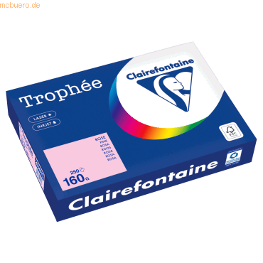Clairefontaine Kopierpapier 2634PC A4 160g rosa 250 Blatt von Clairefontaine