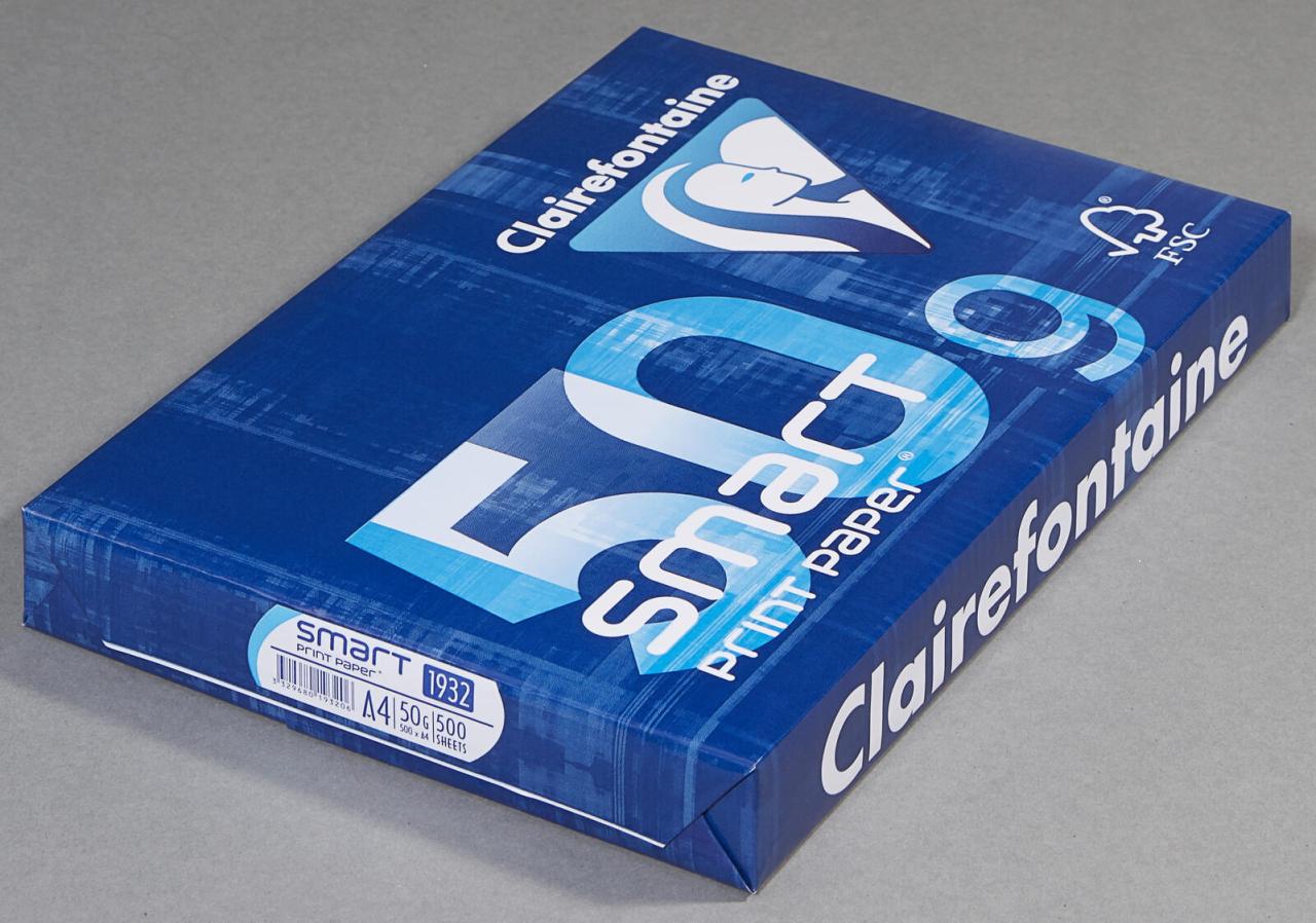 Clairefontaine Kopierpapier CF SmartPrint,A4,50g,500 Blatt DIN A4 50 g/m² von Clairefontaine