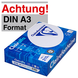 Clairefontaine Kopierpapier Clairalfa DIN A3 210 g/qm 250 Blatt von Clairefontaine