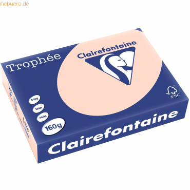 4 x Clairefontaine Kopierpapier Trophee A4 160g/qm VE=250 Blatt lachs von Clairefontaine