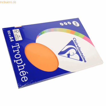Clairefontaine Kopierpapier Trophee A4 80g/qm VE=100 Blatt clementine/ von Clairefontaine