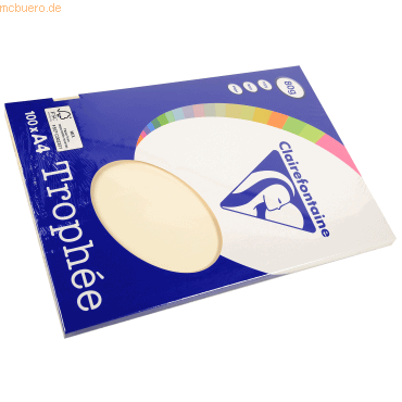 Clairefontaine Kopierpapier Trophee A4 80g/qm VE=100 Blatt sand von Clairefontaine