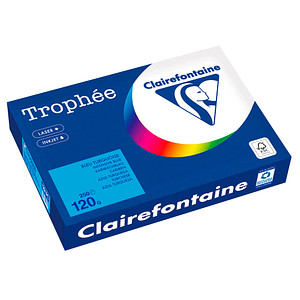 Clairefontaine Kopierpapier Trophée karibischblau DIN A4 120 g/qm 250 Blatt von Clairefontaine