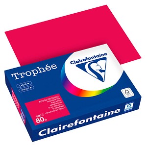 Clairefontaine Kopierpapier Trophée kirschrot DIN A4 80 g/qm 500 Blatt Clairefontaine Kopierpapier Trophée kirschrot DIN A4 80 g/qm 500 Blatt von Clairefontaine