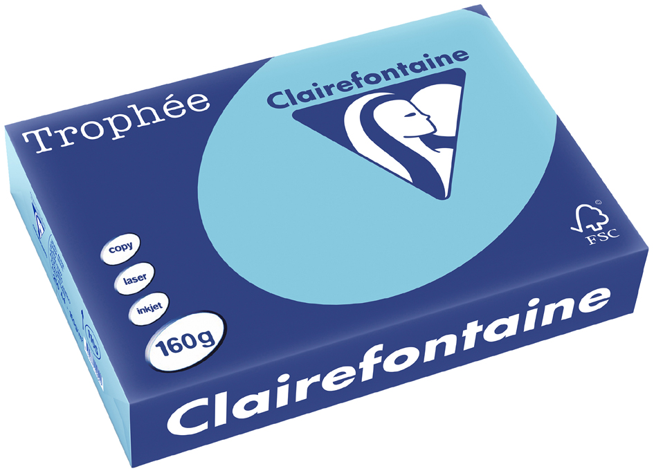 Clairefontaine Multifunktionspapier Trophée, A4, eisblau von Clairefontaine