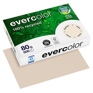 Clairefontaine Recyclingpapier Evercolor chamois DIN A4 80 g/qm 500 Blatt von Clairefontaine