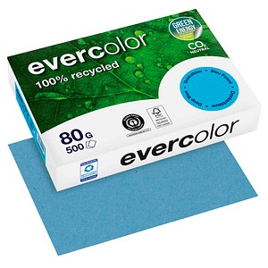 Clairefontaine Recyclingpapier Evercolor dunkelblau DIN A4 80 g/qm 500 Blatt von Clairefontaine