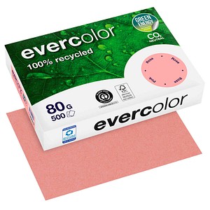 Clairefontaine Recyclingpapier Evercolor rosa DIN A4 80 g/qm 500 Blatt von Clairefontaine
