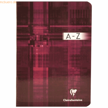 Clairefontaine Registerbuch A5 48 Blatt liniert mit Mittellinie A-Z fa von Clairefontaine