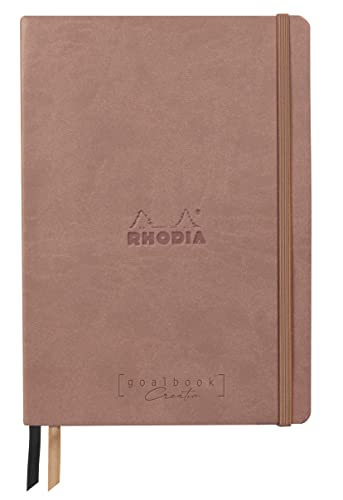 Clairefontaine Rhodia 194444C - Rhodiarama Goalbook Creation DIN A5 mit festem Umschlag, 80 Blatt glattes, schwarzes Mayapapier punktkariert/dot 120g, mit Gummizugverschluss, 1 Stück, Rosenholz Clairefontaine Rhodia 194444C - Rhodiarama Goalbook Creation DIN A5 mit festem Umschlag, 80 Blatt glattes, schwarzes Mayapapier punktkariert/dot 120g, mit Gummizugverschluss, 1 Stück, Rosenholz von Rhodia