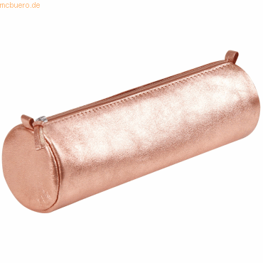 Clairefontaine Schlampermäppchen Leder rund 5,5x22cm copper von Clairefontaine