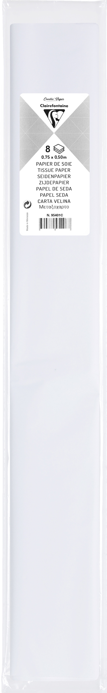 Clairefontaine Seidenpapier, (B)500 x (H)750 mm, weiß von Clairefontaine