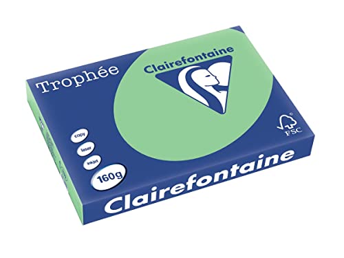 Clairefontaine Trophée A3 A3 (297×420 mm) Grün - Druckerpapier (A3 (297x420 mm), Kopieren, Grün, 160 g/m², FSC) von Clairefontaine