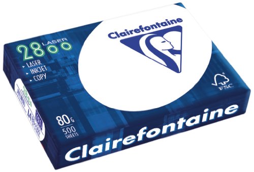Clairfontaine 2800C - Kopierpapier DIN A4, 80 g/qm, 500 Blatt, hochweiß von Clairefontaine