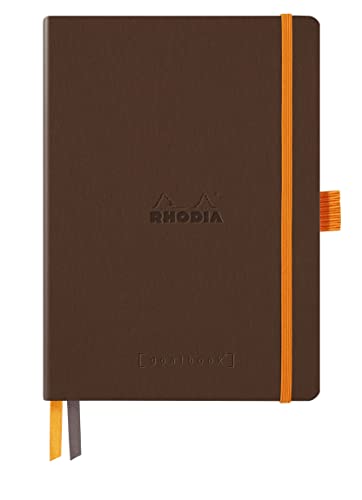 Rhodia 117813C - Notizbuch Goalbook DIN A5 mit Softcover 120 Blatt weiß, dot/punktkariert, 90 g, Bronze, 1 Stück von Clairefontaine