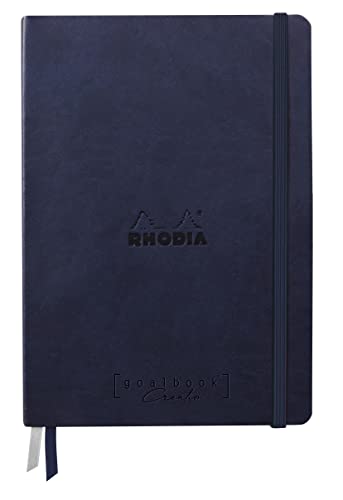 Clairefontaine Rhodia 194159C - Rhodiarama, Goalbook Creation DIN A5 mit festem Umschlag, 50 Blatt Lavis technique weiß blanko 200g, mit Gummizugverschluss, 1 Stück, Blau Clairefontaine Rhodia 194159C - Rhodiarama, Goalbook Creation DIN A5 mit festem Umschlag, 50 Blatt Lavis technique weiß blanko 200g, mit Gummizugverschluss, 1 Stück, Blau von Rhodia