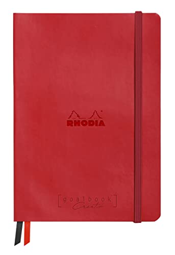 Clairefontaine Rhodia 194450C - Rhodiarama Goalbook Creation DIN A5 mit festem Umschlag, 80 Blatt glattes, schwarzes Mayapapier punktkariert/dot 120g, mit Gummizugverschluss, 1 Stück, Klatschrot Clairefontaine Rhodia 194450C - Rhodiarama Goalbook Creation DIN A5 mit festem Umschlag, 80 Blatt glattes, schwarzes Mayapapier punktkariert/dot 120g, mit Gummizugverschluss, 1 Stück, Klatschrot von Rhodia