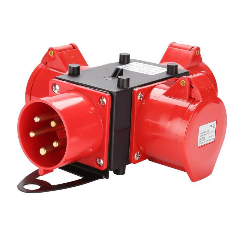 Clanmacy Stromverteiler Stromverteiler CEE Kraftstrom Adapter Verteiler 32A 3x400V von Clanmacy
