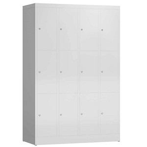 ClassiX Schließfachschrank lichtgrau X-520340, 12 Schließfächer 118,5 x 50,0 x 180,0 cm von ClassiX