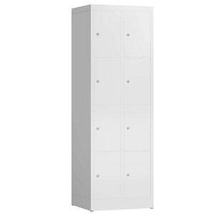 ClassiX Schließfachschrank signalweiß X-520427, 8 Schließfächer 59,0 x 50,0 x 180,0 cm von ClassiX