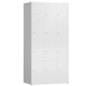 ClassiX Schließfachschrank signalweiß X-520437, 12 Schließfächer 87,0 x 50,0 x 180,0 cm von ClassiX