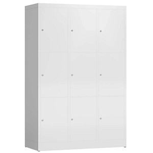 ClassiX Schließfachschrank signalweiß X-523337, 9 Schließfächer 118,5 x 50,0 x 180,0 cm von ClassiX