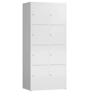 ClassiX Schließfachschrank signalweiß X-523427, 8 Schließfächer 80,0 x 50,0 x 180,0 cm von ClassiX