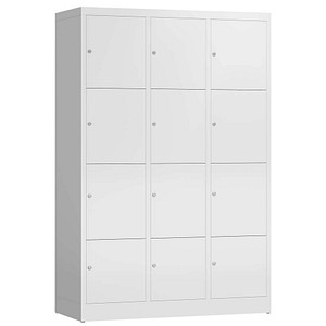 ClassiX Schließfachschrank signalweiß X-523437, 12 Schließfächer 118,5 x 50,0 x 180,0 cm von ClassiX