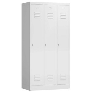 ClassiX Spind signalweiß X-510137, 3 Schließfächer 87,0 x 50,0 x 180,0 cm von ClassiX