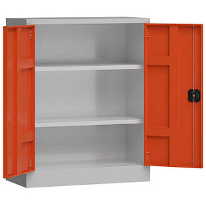 ClassiX Stahlschrank X-530314 feuerrot, lichtgrau 80,0 x 38,0 x 100,0 cm, aufgebaut von ClassiX