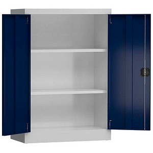 ClassiX Stahlschrank X-530321 enzianblau, lichtgrau 92,0 x 42,0 x 120,0 cm, aufgebaut von ClassiX