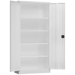 ClassiX Stahlschrank X-530347 signalweiß 92,0 x 42,0 x 194,5 cm, aufgebaut von ClassiX