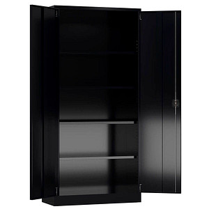 ClassiX Stahlschrank X-530349 tiefschwarz 92,0 x 42,0 x 194,5 cm, aufgebaut von ClassiX