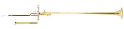 Classic Cantabile AT-1871 Più Aida Trompete - aus Messing - Stimmung: B, Bb, Ab - Fanfare Instrument - 1 Pumpventil - inkl. Wechselstimmzügen, Leichtkoffer & Mundstück - lackiert von Classic Cantabile