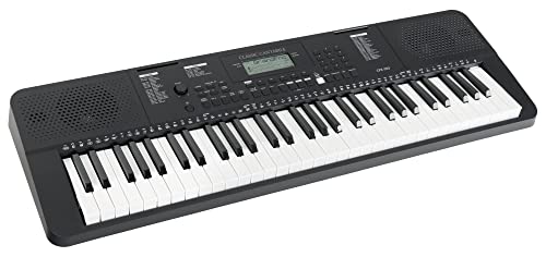 Classic Cantabile CPK-203 Keyboard - 61 Tasten mit Anschlagdynamik - 480 Klänge und 160 Begleitrhythmen - Anschlüsse für Kopfhörer, Mikrofon und Sustain-Pedal - Schwarz von Classic Cantabile