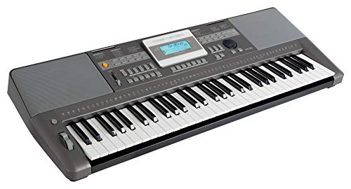 Classic Cantabile CPK-303 Keyboard - 61 Tasten mit Anschlagdynamik - 508 Klänge und 180 Begleitrhythmen - Anschlüsse für Kopfhörer und Sustain-Pedal - grau von Classic Cantabile