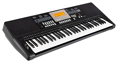 Classic Cantabile CPK-403 Keyboard - 61 Tasten mit Anschlagdynamik - 618 Klänge und 200 Begleitrhythmen - Anschlüsse für Kopfhörer, Sustain-Pedal, AUX In/Out und Mikrofon - schwarz von Classic Cantabile