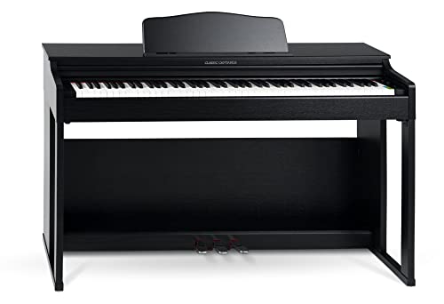 Classic Cantabile DP-230 SM E-Piano - Digitalpiano mit Hammermechanik - 88 Tasten - 2 Anschlüsse für Kopfhörer, USB, Audio und MIDI - 3 Pedale - Piano für Anfänger - Schwarz matt von Classic Cantabile