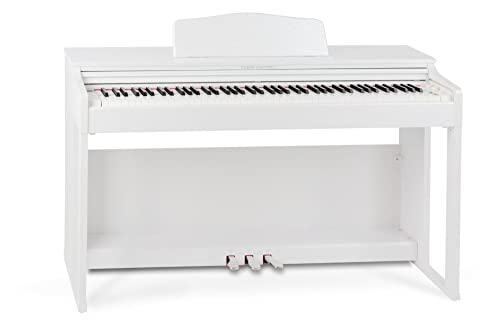 Classic Cantabile DP-230 WM E-Piano - Digitalpiano mit Hammermechanik - 88 Tasten - 2 Anschlüsse für Kopfhörer, USB, Audio und MIDI - 3 Pedale - Piano für Anfänger - Weiß matt von Classic Cantabile