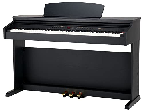 Classic Cantabile DP-50 SM E-Piano (Digitalpiano mit Hammermechanik, 88 Tasten, 2 Anschlüsse für Kopfhörer, USB, LED, 3 Pedale, Piano für Anfänger) schwarz matt von Classic Cantabile