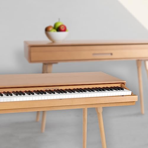 Classic Cantabile DP-730 OK Digitalpiano Eiche - Tisch mit eingebautem Piano - Zeitloses Design - 88 Tasten Klavier mit Hammermechanik - Inklusive Notenhalter und Pedaleinheit - Eiche hell von Classic Cantabile