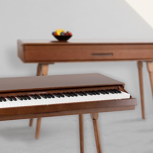Classic Cantabile DP-730 WN Digitalpiano Walnuss - Tisch mit eingebautem Piano - Zeitloses Design - 88 Tasten Klavier mit Hammermechanik - Inklusive Notenhalter und Pedaleinheit - Walnuss dunkel Classic Cantabile DP-730 WN Digitalpiano Walnuss - Tisch mit eingebautem Piano - Zeitloses Design - 88 Tasten Klavier mit Hammermechanik - Inklusive Notenhalter und Pedaleinheit - Walnuss dunkel von Classic Cantabile