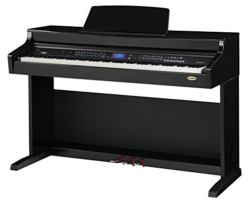 Classic Cantabile DP-A 410 SH E-Piano (Digitalpiano 88 Tasten Hammermechanik, 600 Voices, Kopfhöreranschluss, USB, Begleitautomatik, Aufnahmefunktion, 3 Pedale, Piano für Anfänger) schwarz hochglanz von Classic Cantabile