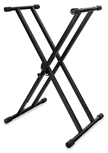 Classic Cantabile Doppelstrebiger Keyboardständer - 5-Fach höhenverstellbares Keyboard Stativ - Stabiler Keyboard Stand Doppel - Stand für E-Piano Stagepiano - Klavier Halterung Schwarz Classic Cantabile Doppelstrebiger Keyboardständer - 5-Fach höhenverstellbares Keyboard Stativ - Stabiler Keyboard Stand Doppel - Stand für E-Piano Stagepiano - Klavier Halterung Schwarz von Classic Cantabile