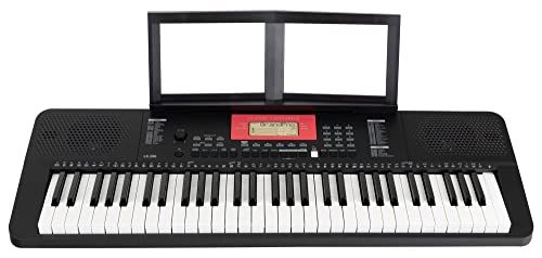 Classic Cantabile LK-290 Leuchttasten-Keyboard - 61 Tasten mit Anschlagdynamik - 580 Klänge und 200 Begleitrhythmen - Anschlüsse für Kopfhörer, Sustain-Pedal und MP3-Player - schwarz von Classic Cantabile